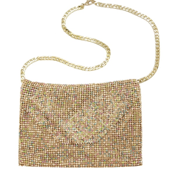 ettika Handbags - NEW Ettika SHIMMER NIGHT OUT FANNY PACK WITH GOLD CHAIN STRAP